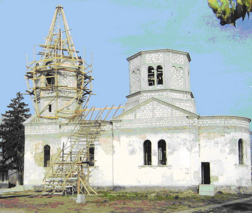 The Dormition Church under construction, 2004